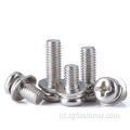 Cross Recesed Pan Head Tapping Screws dan Plain Washer Assemblies GB9074